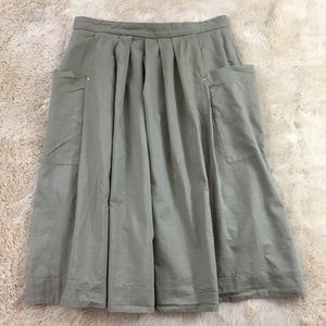 Anthropologie Odille pleated full skirt w pockets